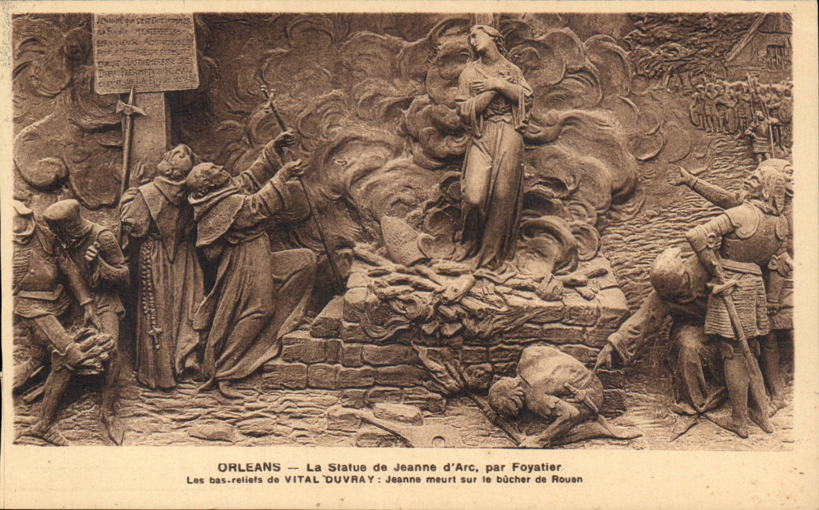 Orleans - Statue of Jeanne d' Arc by Foyatier - Low Relief - CPA