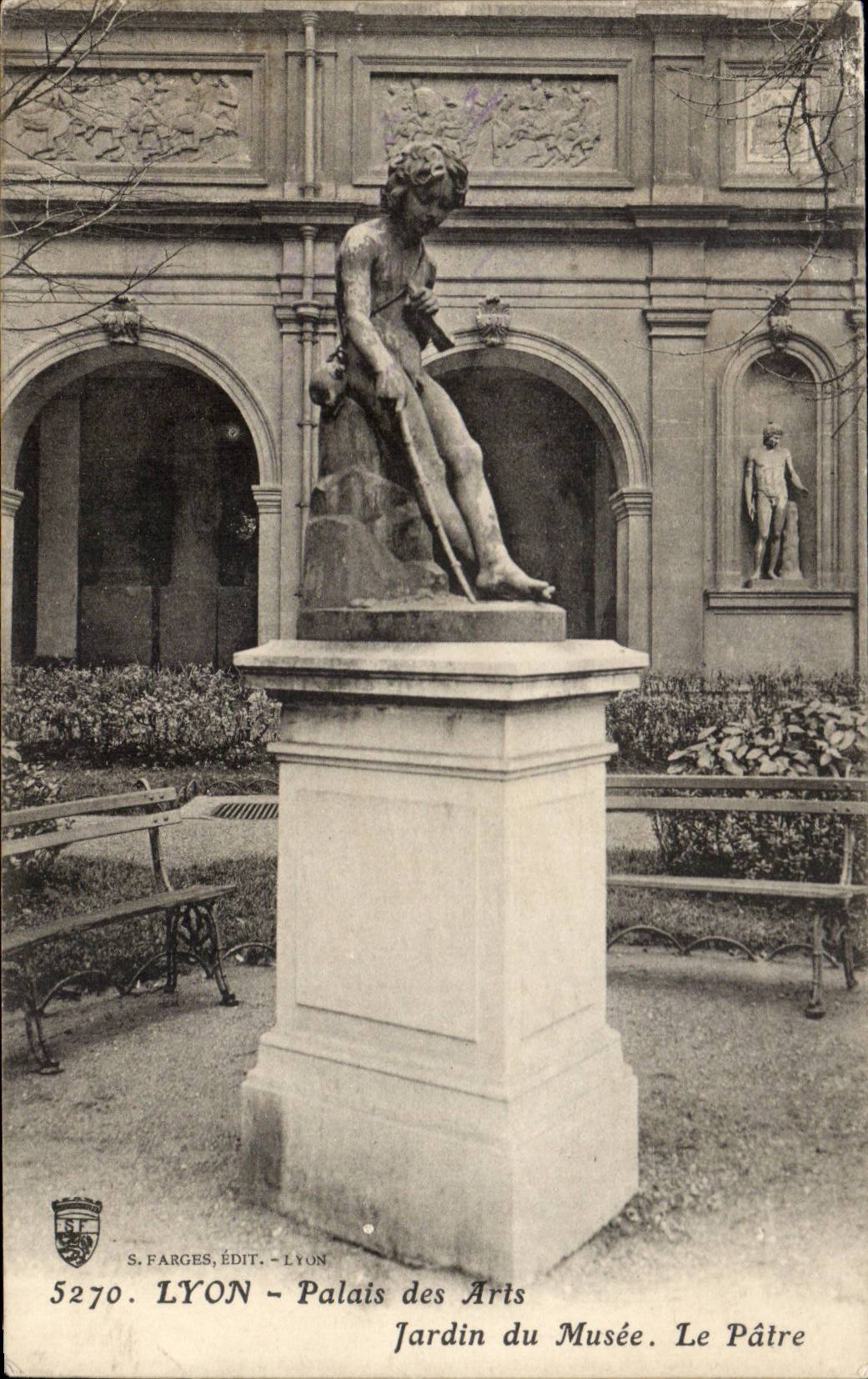 Lyon - Gaumen des Kunst-Gartens des Museums - der Schaferhund - CPA