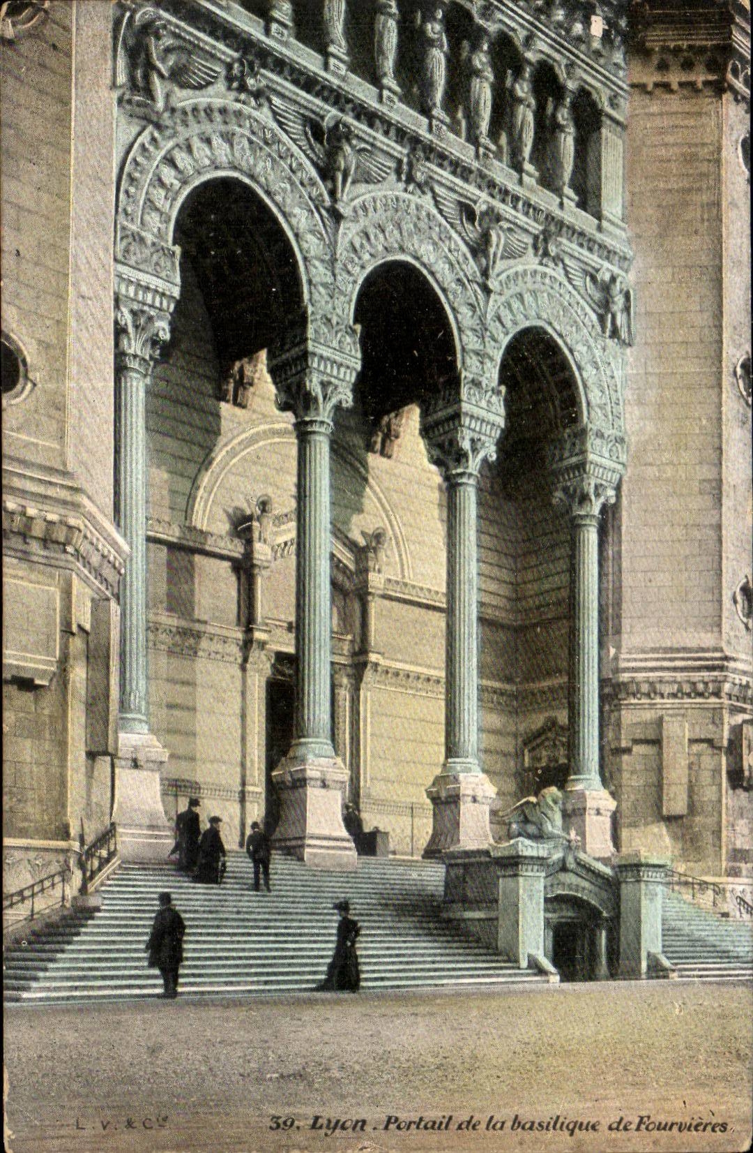 Lyon - Gatter der Basilika von Fourvieres - CPA