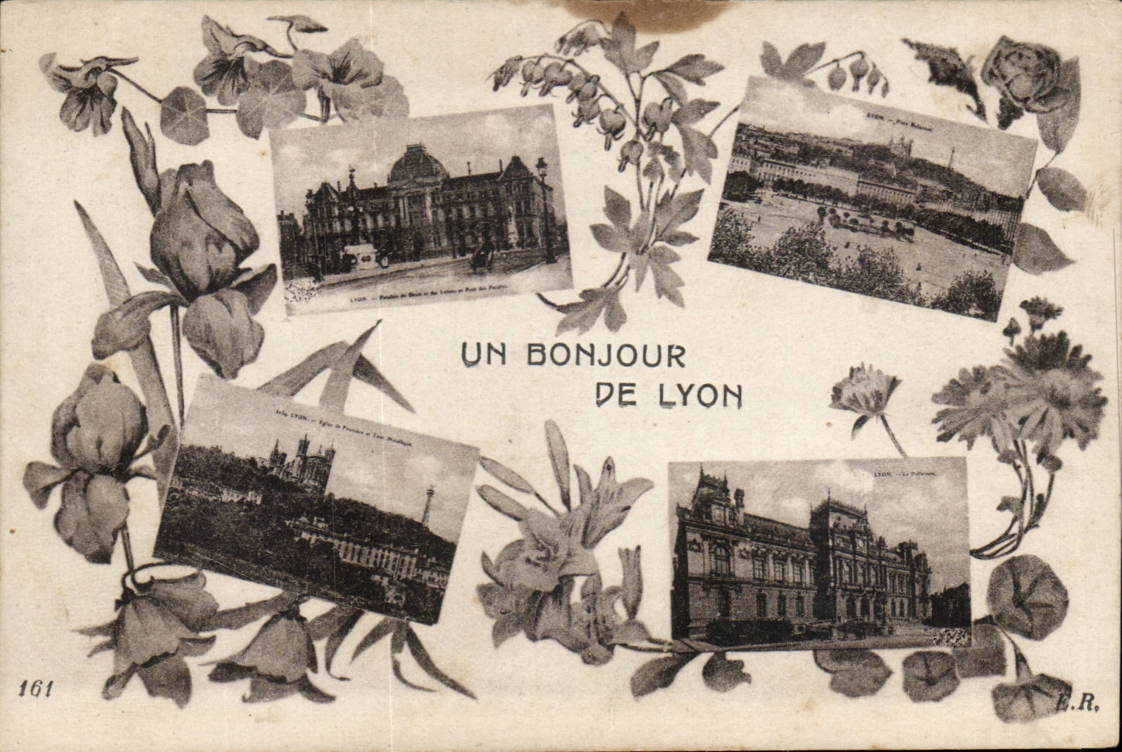 Lyon - hallo von Lyon - Andenken - CPA