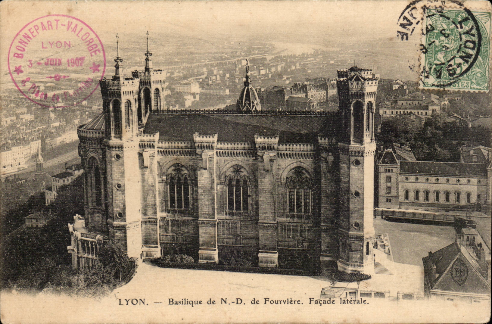 Lyon - Basilika von Notre Dame de Fourviere - CPA