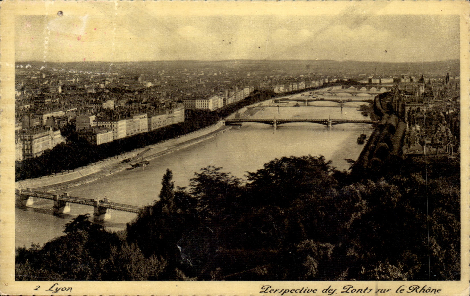Lyon - Ansichten der Brucken auf der Rhône - CPA