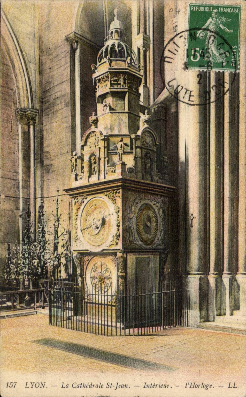 Lyon - die Kathedrale-Str Jean - Anblick-Innenraum - der Taktgeber - CPA