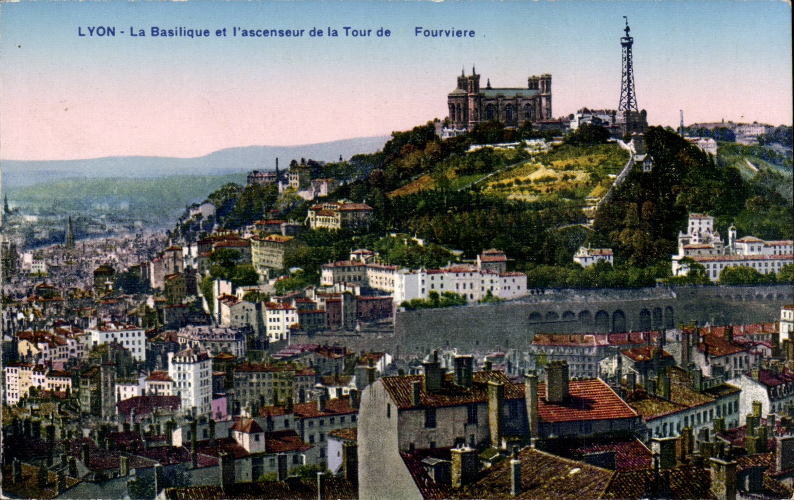 Lyon - die Basilika - Aufzug des Fourviere Aufsatzes - CPA
