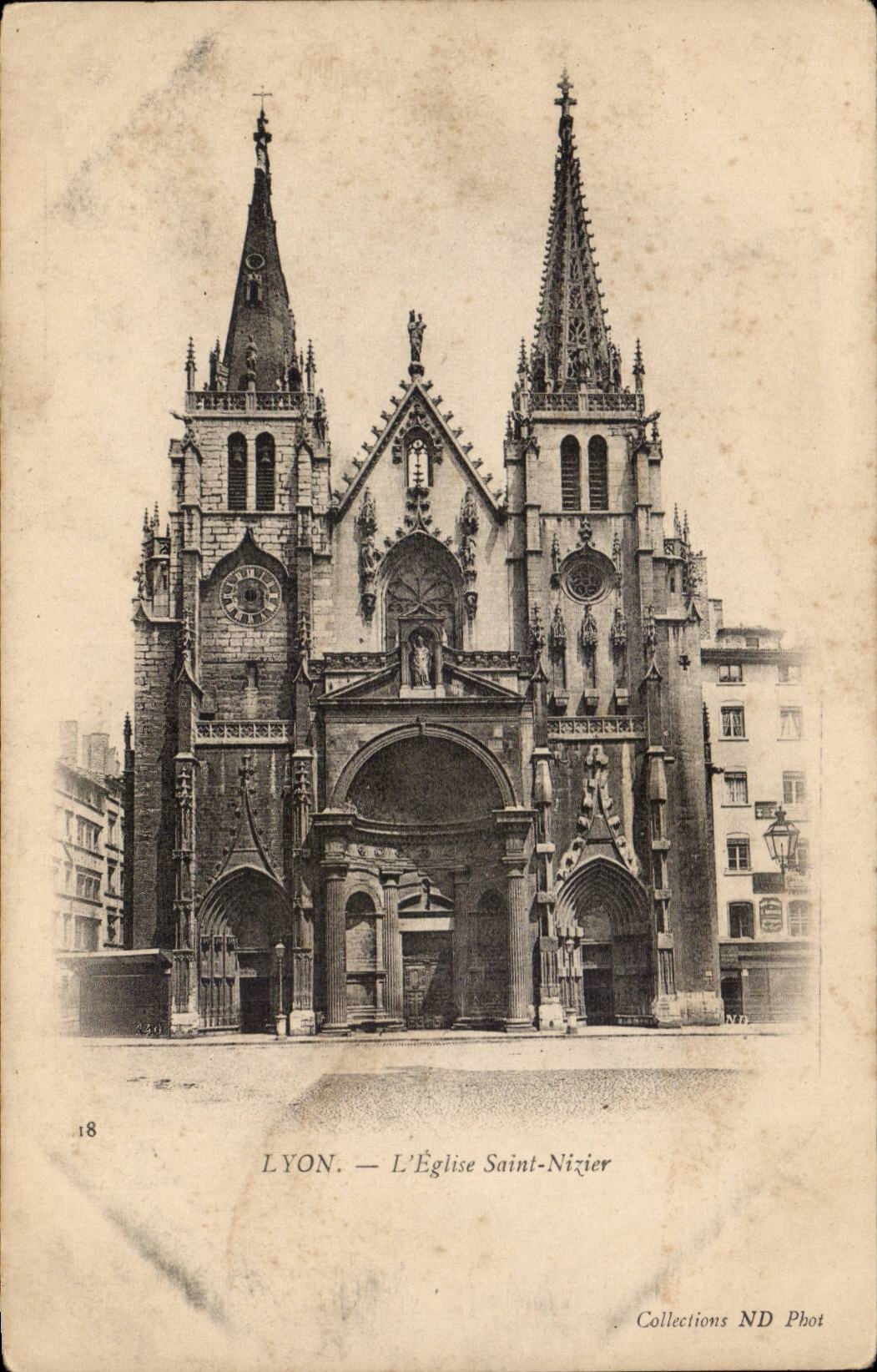 Lyon - die Kirche-Str Nizier- CPA