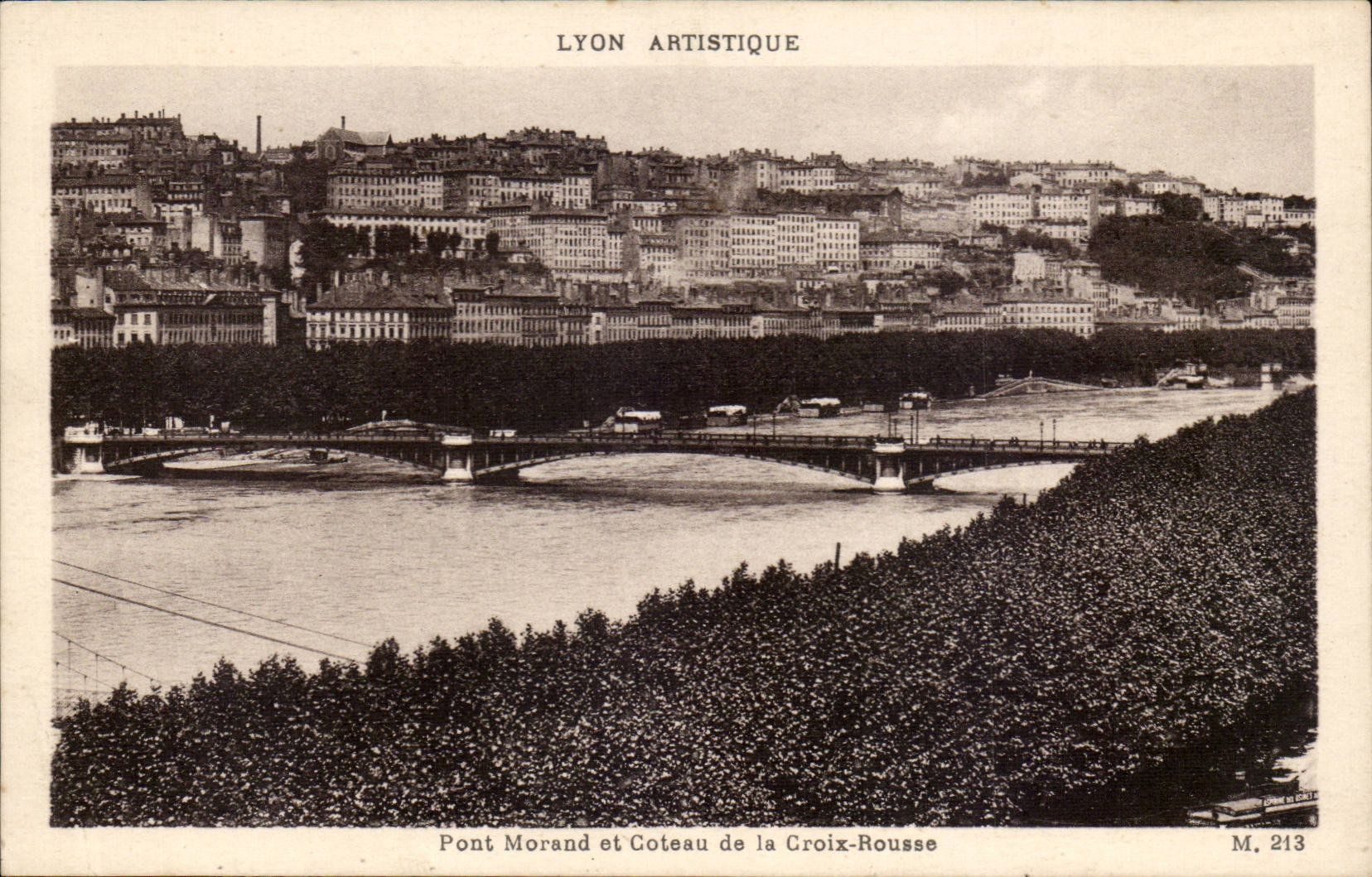 Lyon - Morand Brucke und Coteau des Russet-red Kreuzes CPA