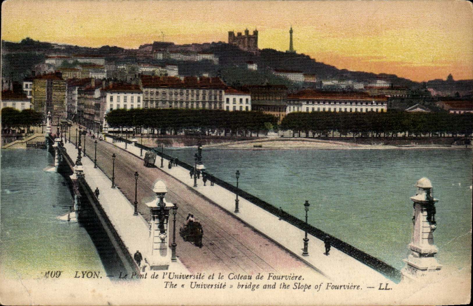 Lyon - die Brucke der Universitat und die Steigung von Fourviere - Brucke - CPA