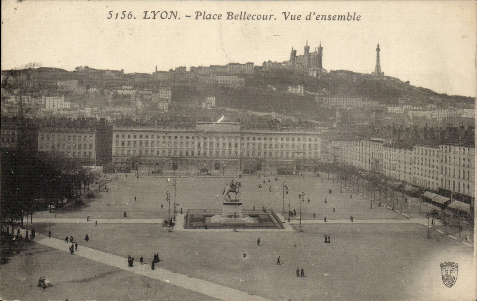 Lyon - Bellecour Platz - Gesamtabbildung - CPA