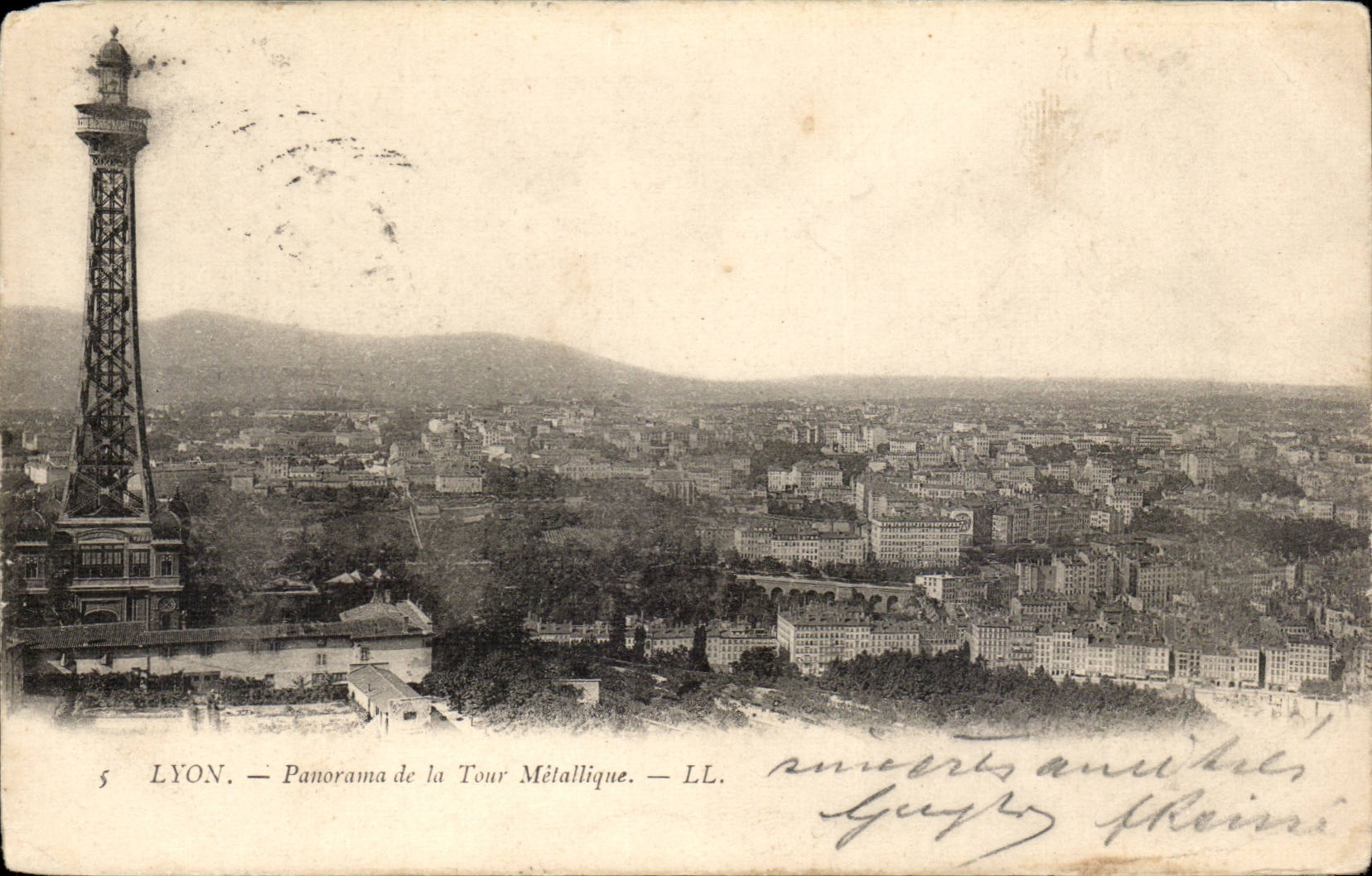 Lyon - Panorama des Metallaufsatzes - CPA