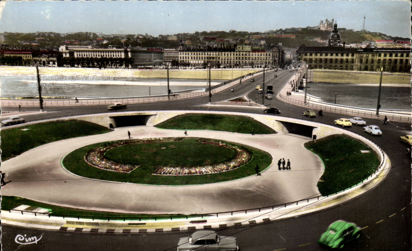 Lyon - Brucke von Guillotiere - Strasse des Stabes - das Krankenhaus des Hotel-Gottes - CPA