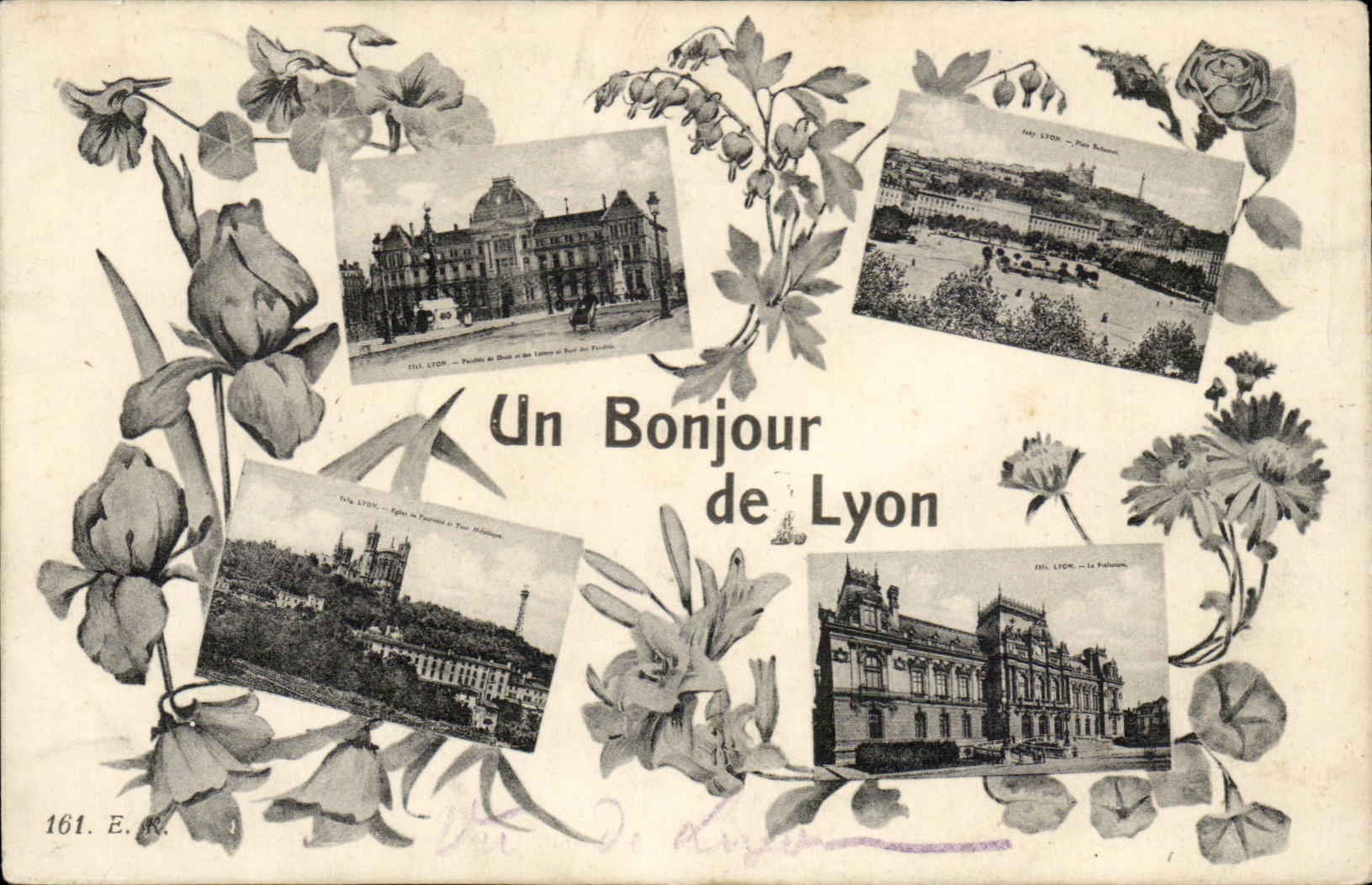 Lyon - hallo von Lyon - Andenken CPA