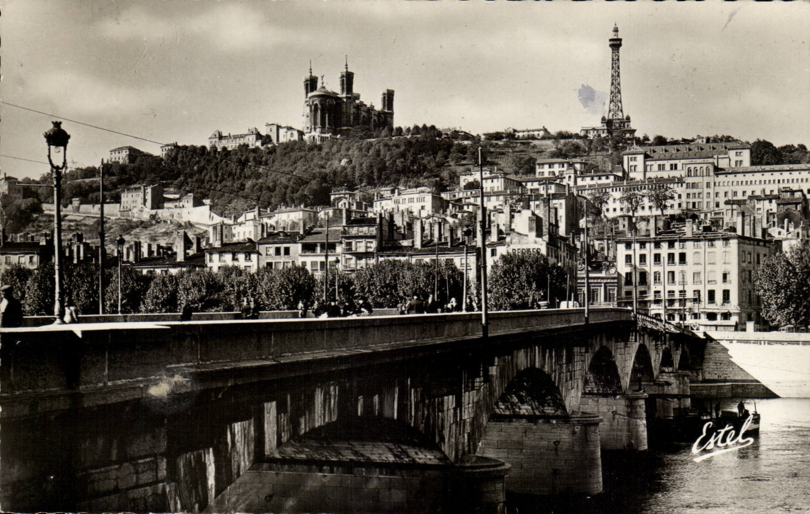 Lyon - Brucke des Austausches und Hugel von Fourviere - CPA