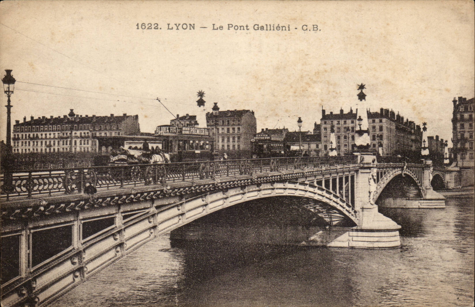 Lyon - die Gallieni Brucke - Brucke - CPA