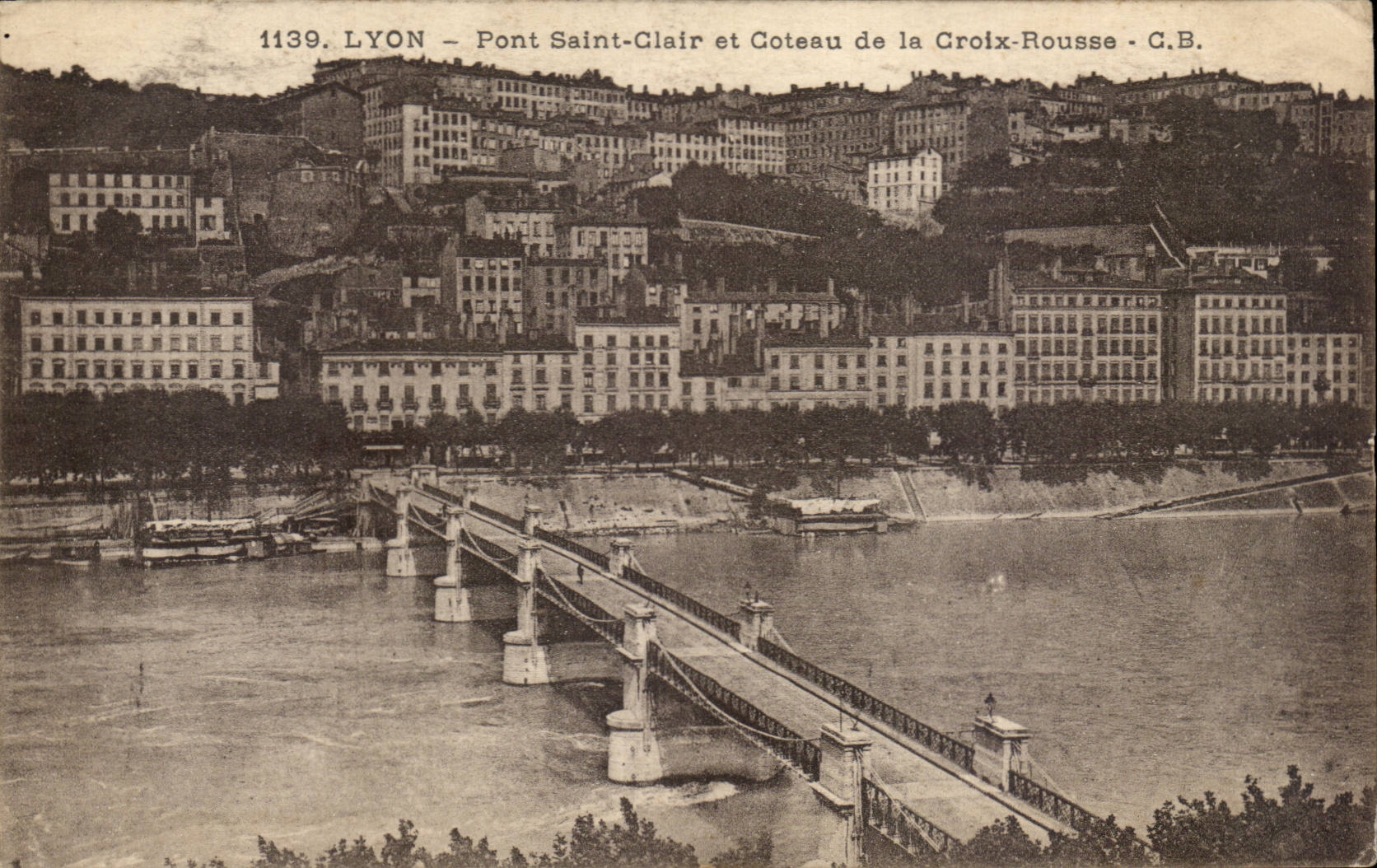 Lyon - Brucke Saint frei und die Steigung vom Russet-red Kreuz - CPA