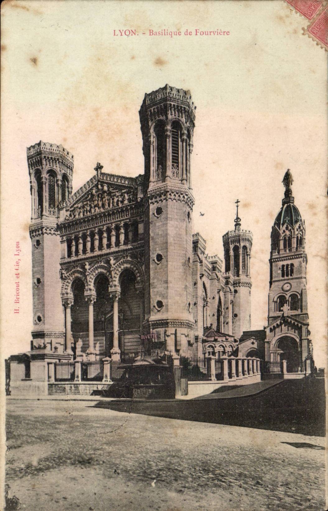 Lyon - Basilica of Notre Dame de Fourviere - CPA