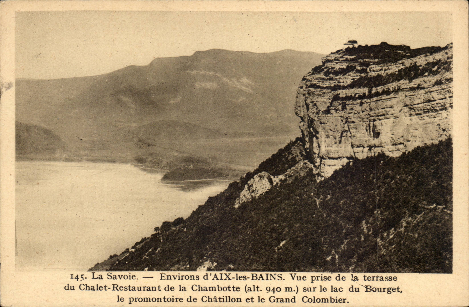 Aix les Bains - Surroundings - Seen from of the Terrace of the Restoring Country cottage and Chambotte CPA