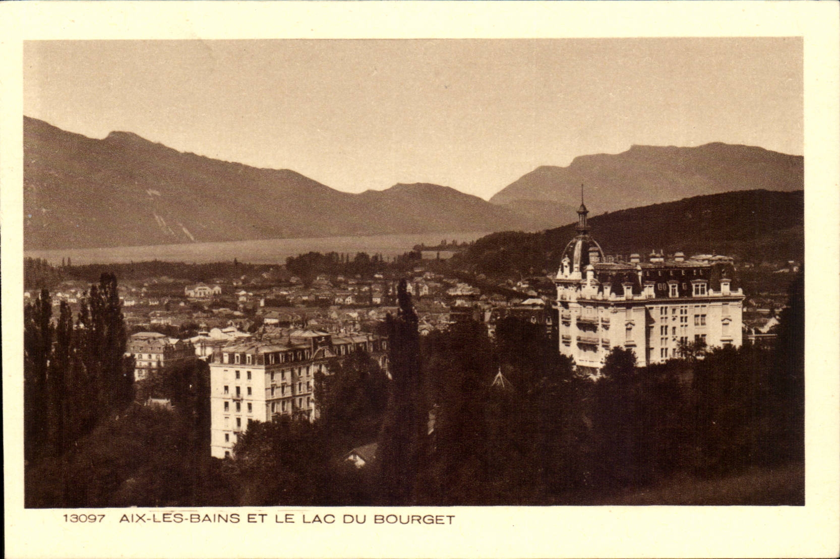 Aix les Bains - and the Lake of Le Bourget CPA
