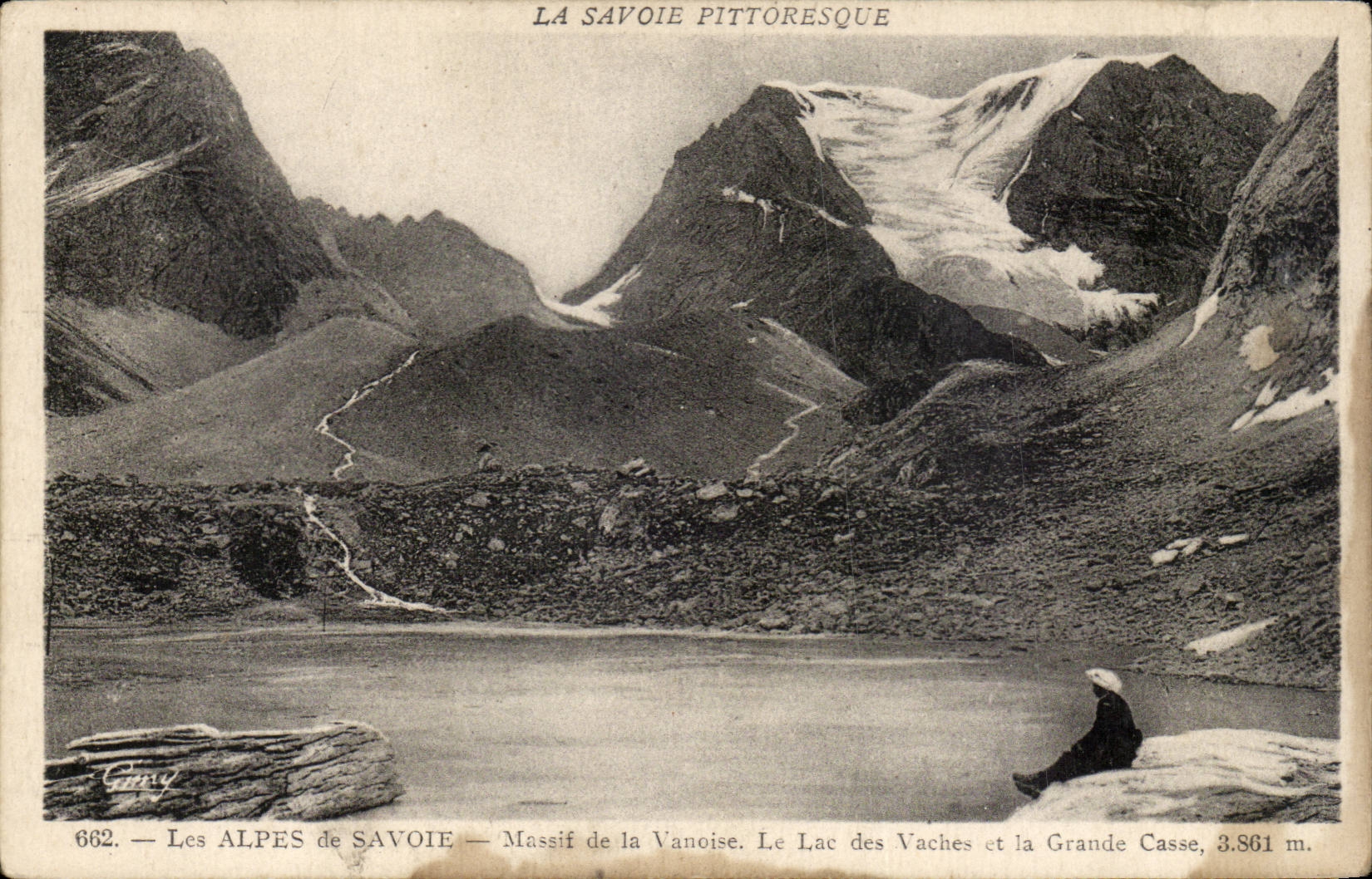 The Alps of Savoy - Mountain of Vanoise - the lake of the Cows and Great Breakage alt 3861 - CPA