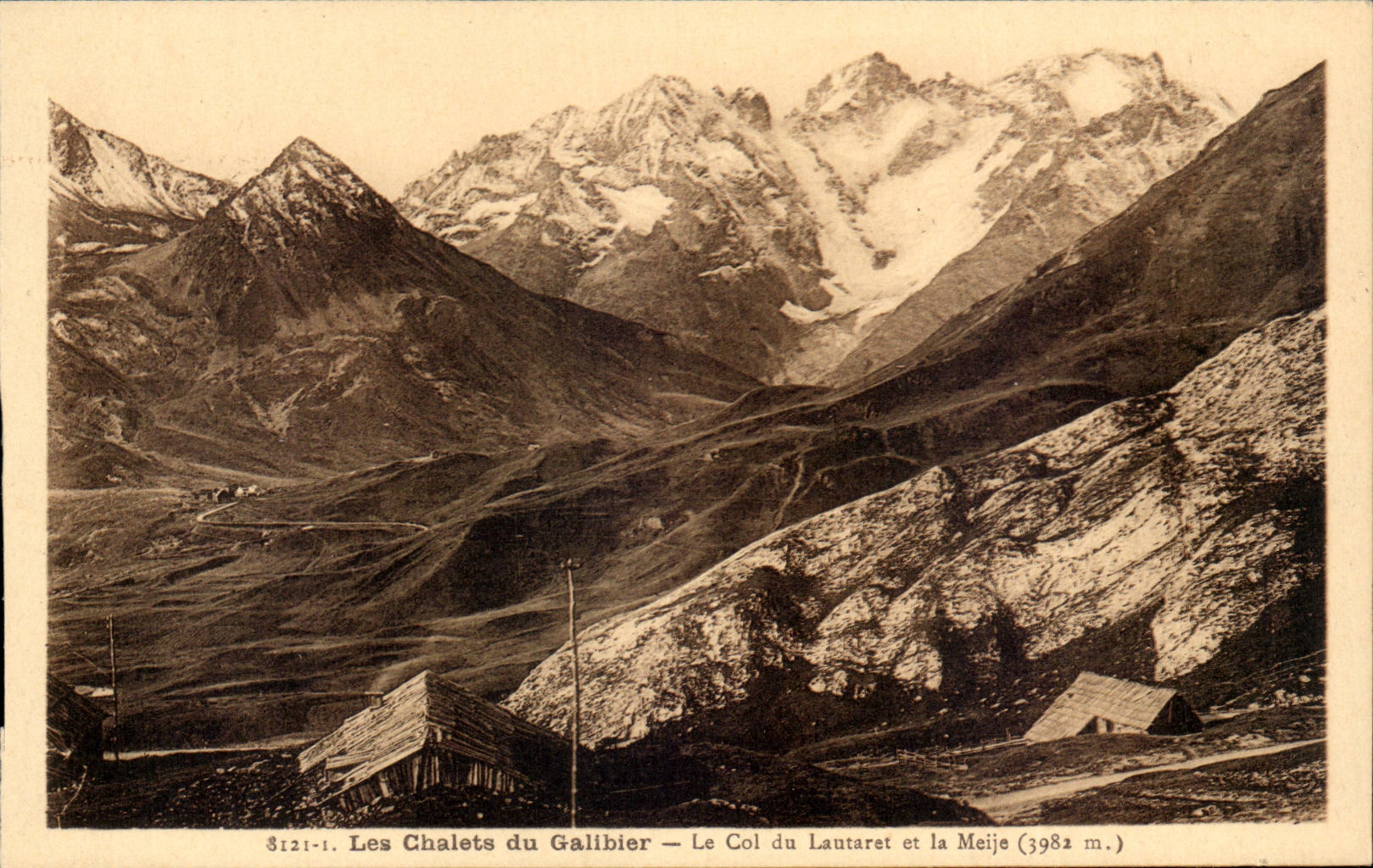 Country cottages of Galibier - the Collar of Lautaret and Meije CPA