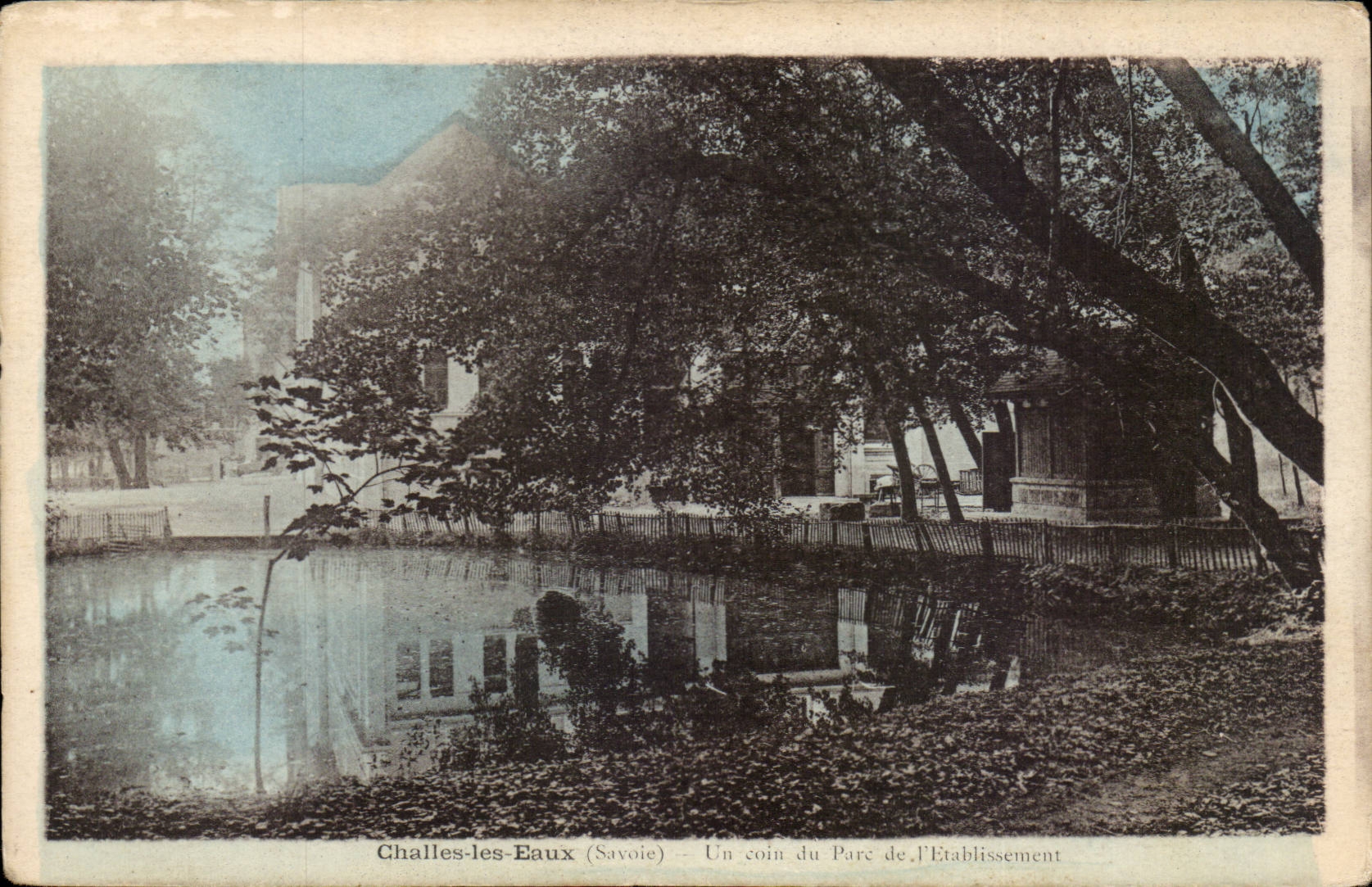 Shawls Water - a Corner of the Park of the establishment - CPA