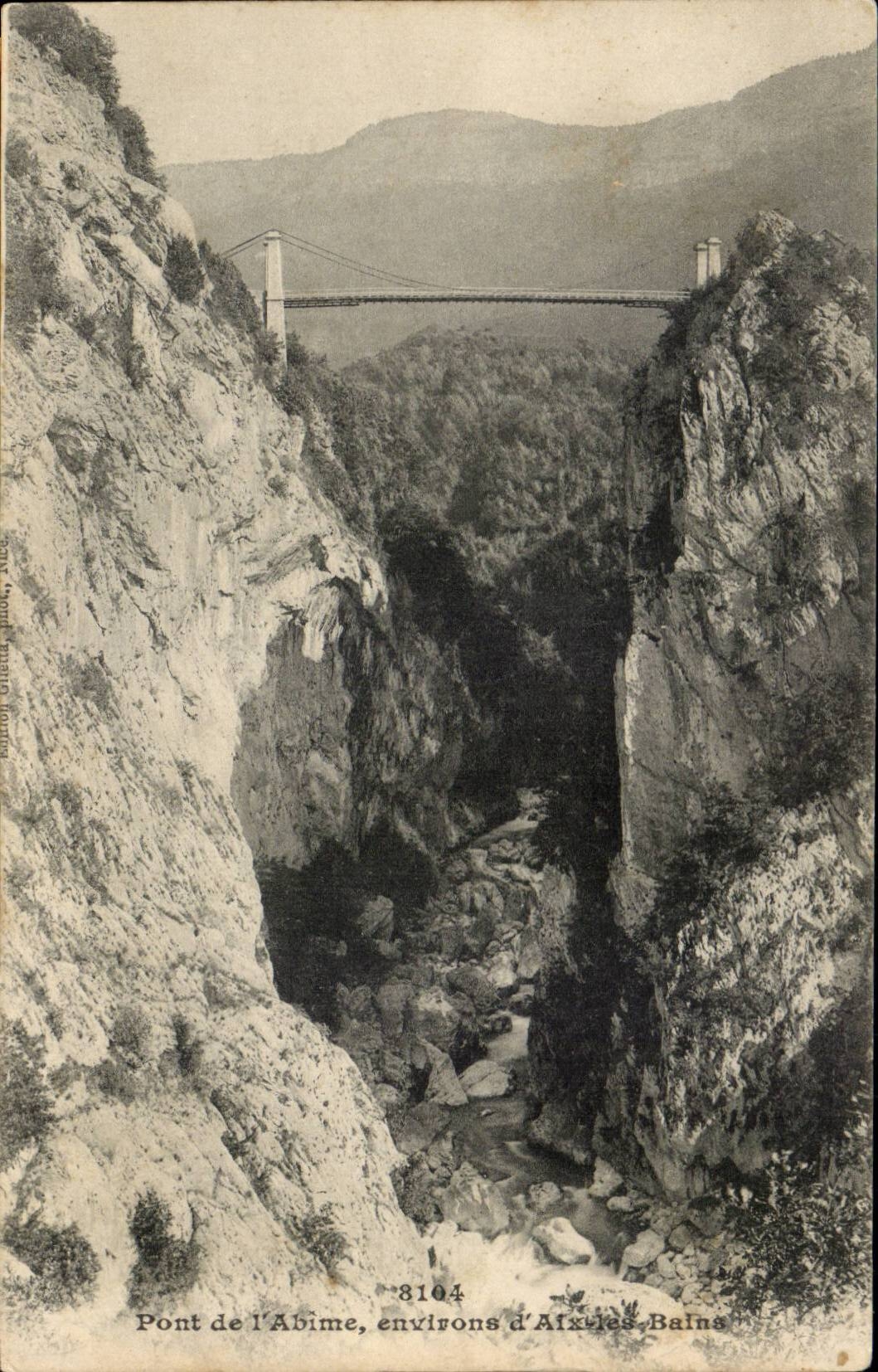CPA Bridge of the abyss surroundings of Aix les Bains