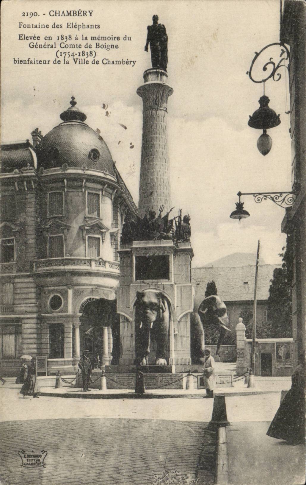CPA Chambery Fountain of the elephants