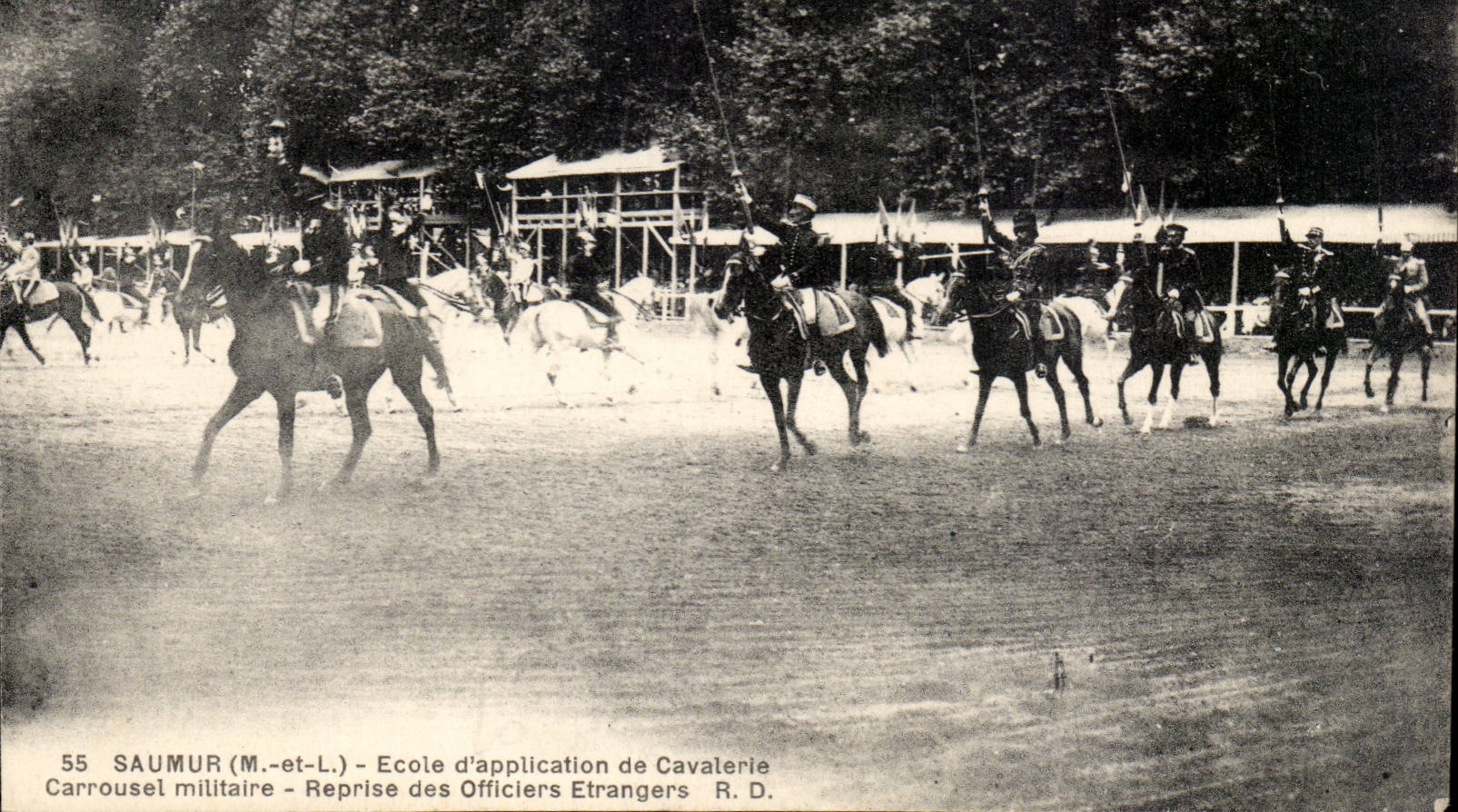 Saumur CPA School of application of military cavalry Carousel Taken again of the officers etran (riding horse hippism)