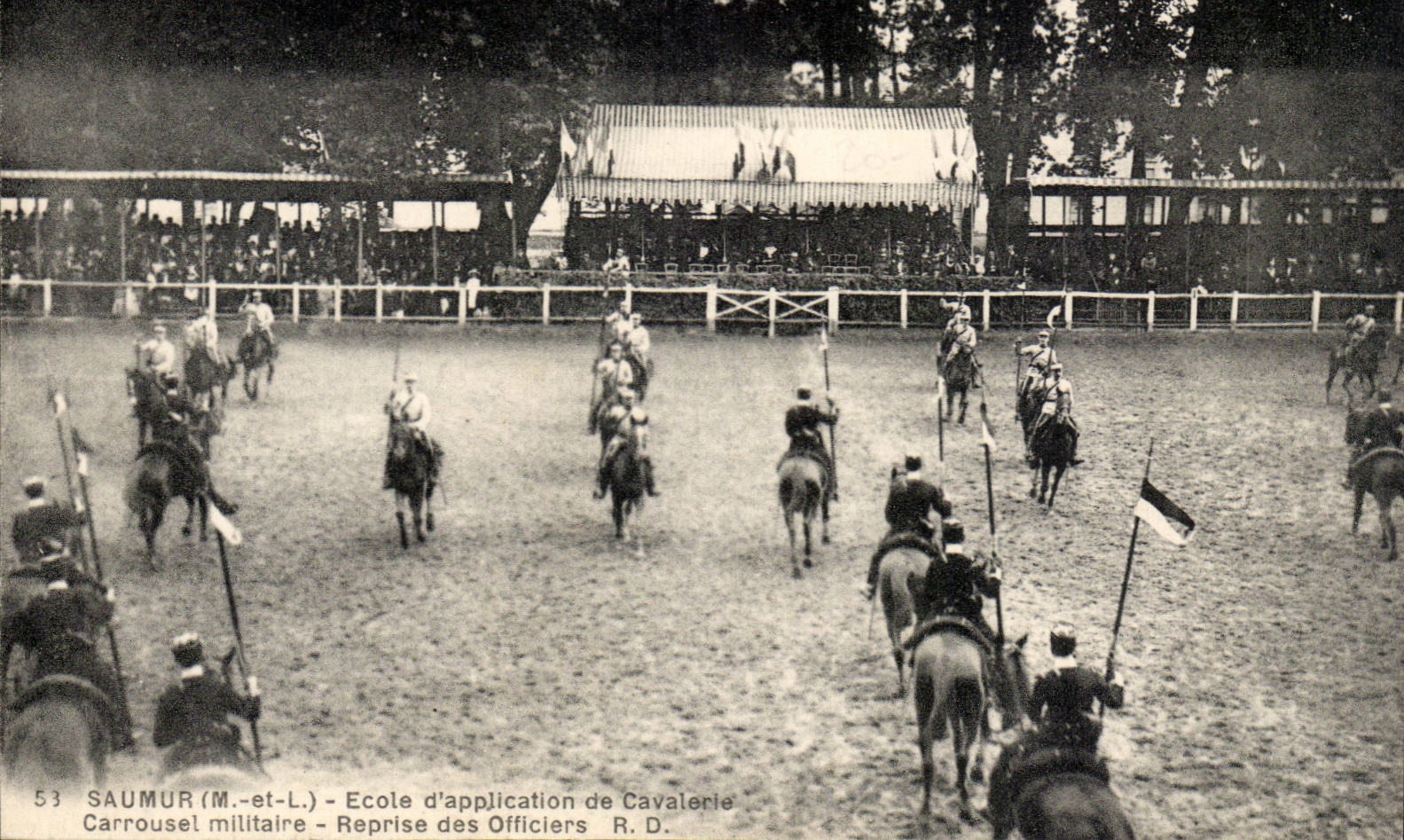 Saumur CPA School of application of military cavalry Carousel Taken again of the officers etran (riding horse hippism)