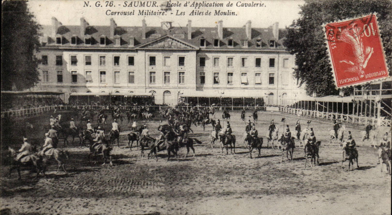 Saumur CPA School of application of cavalry Carousel wings of Mill (horse hippism)