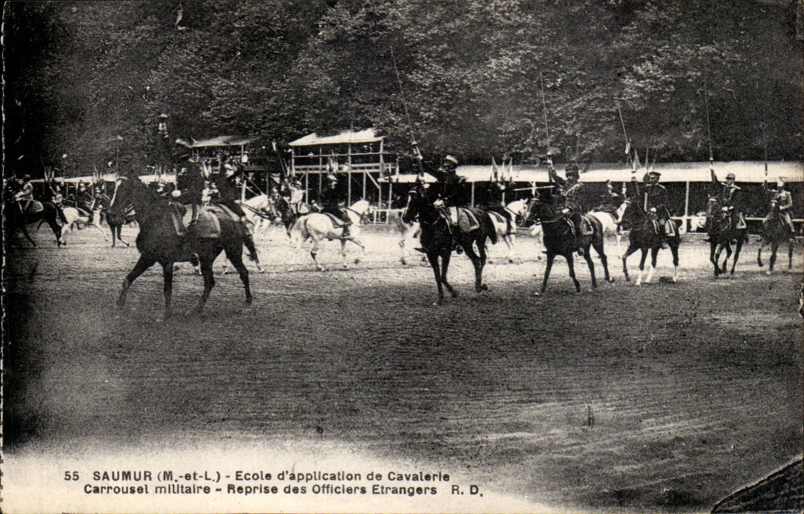 Saumur CPA School of application of cavalry Carousel Taken again of the foreign officers (horse hippism)