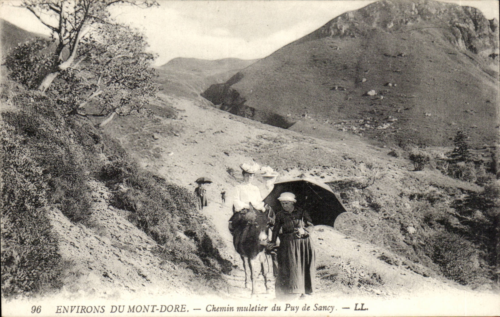 Mount Gilds - Way of Muleteer of Puy de Sancy - ass - donkey - CPA