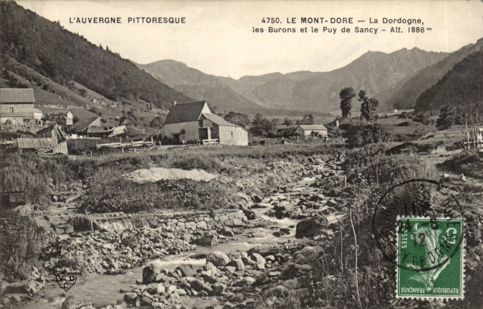 Mount Gilds - Burons and Puy de Sancy - Alt 1886 - CPA