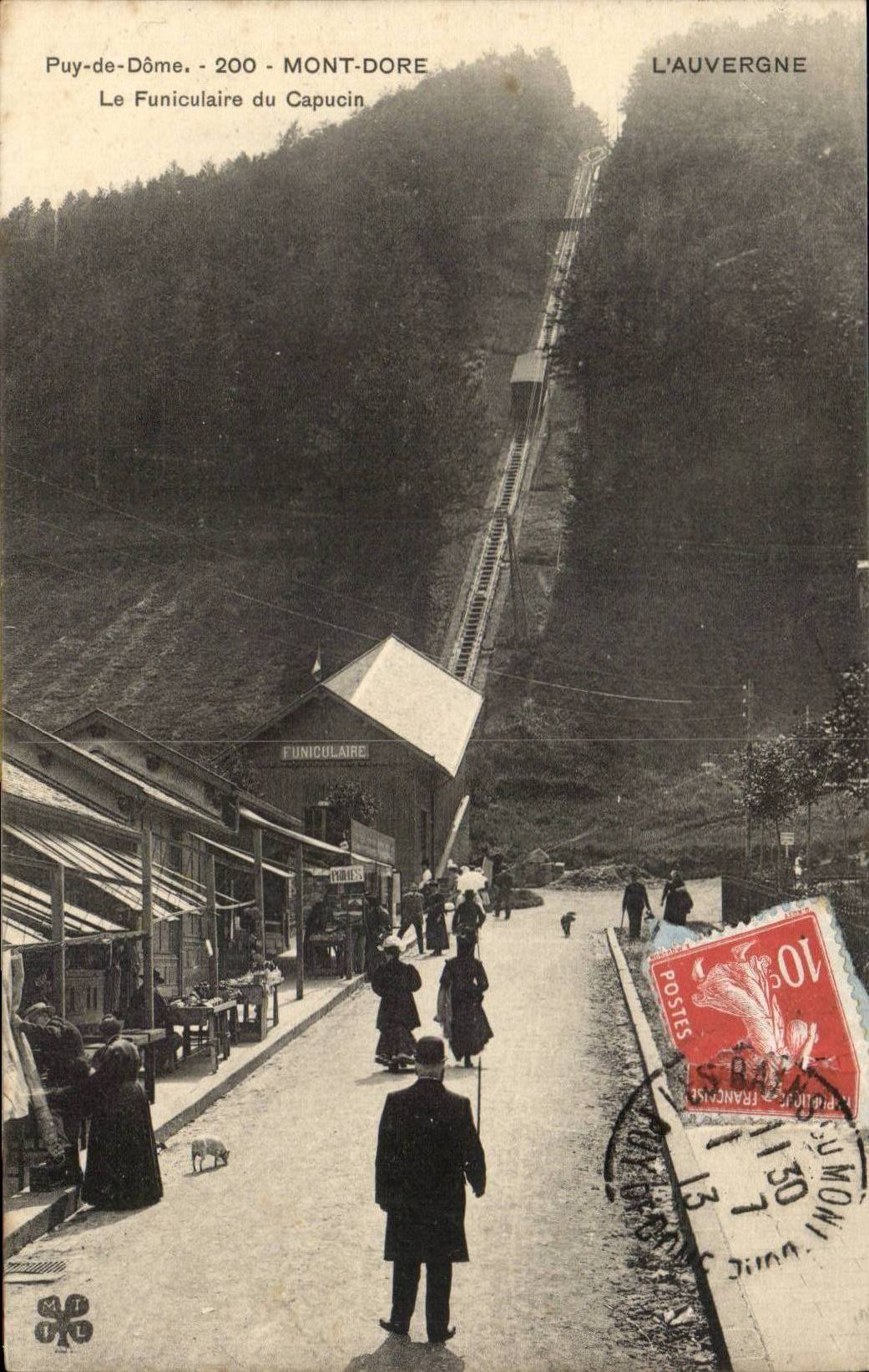 CPA Auvergne Mont Gilds the funicular of the Capuchin