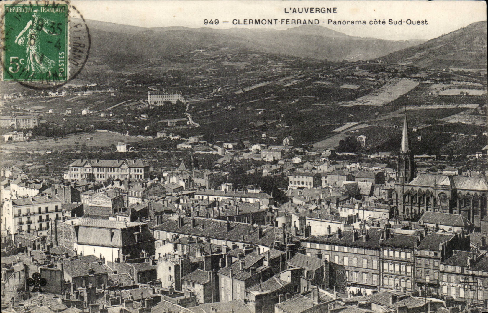 CPA Clermont Ferrand Panorama western Southern part