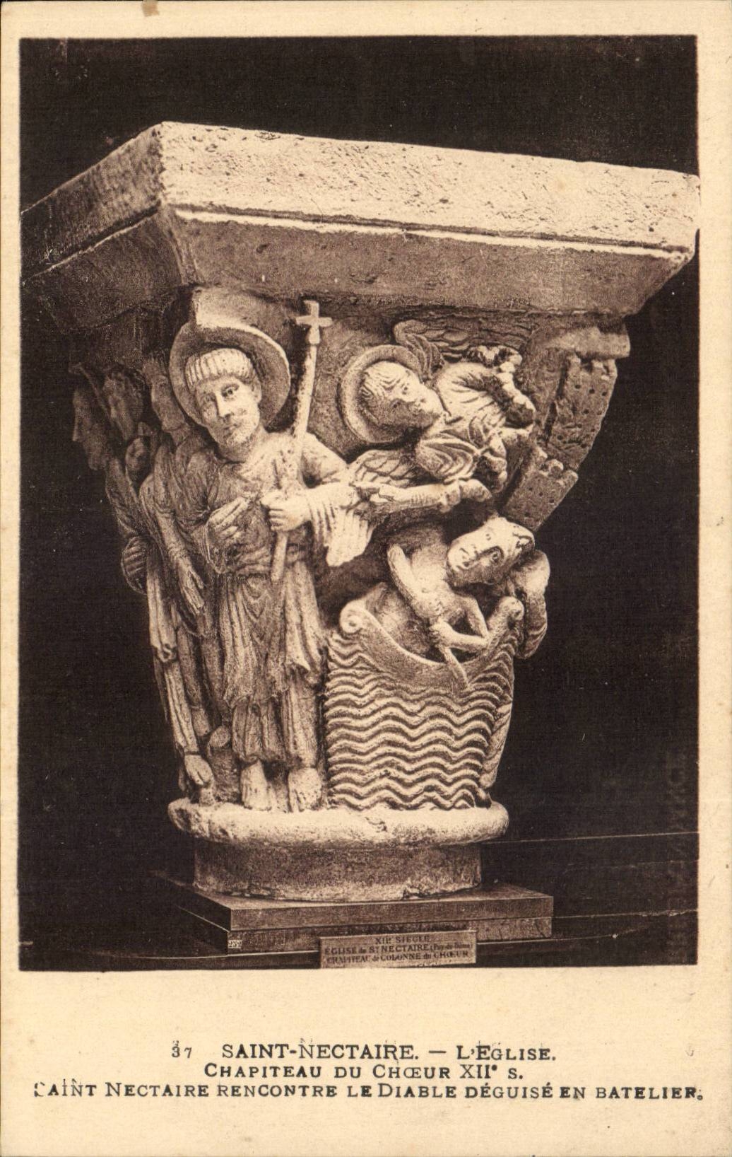 CPA Saint Nectary the Chapiteau church of the chorus Saint Nectary meets the dibale disguises in Satelier