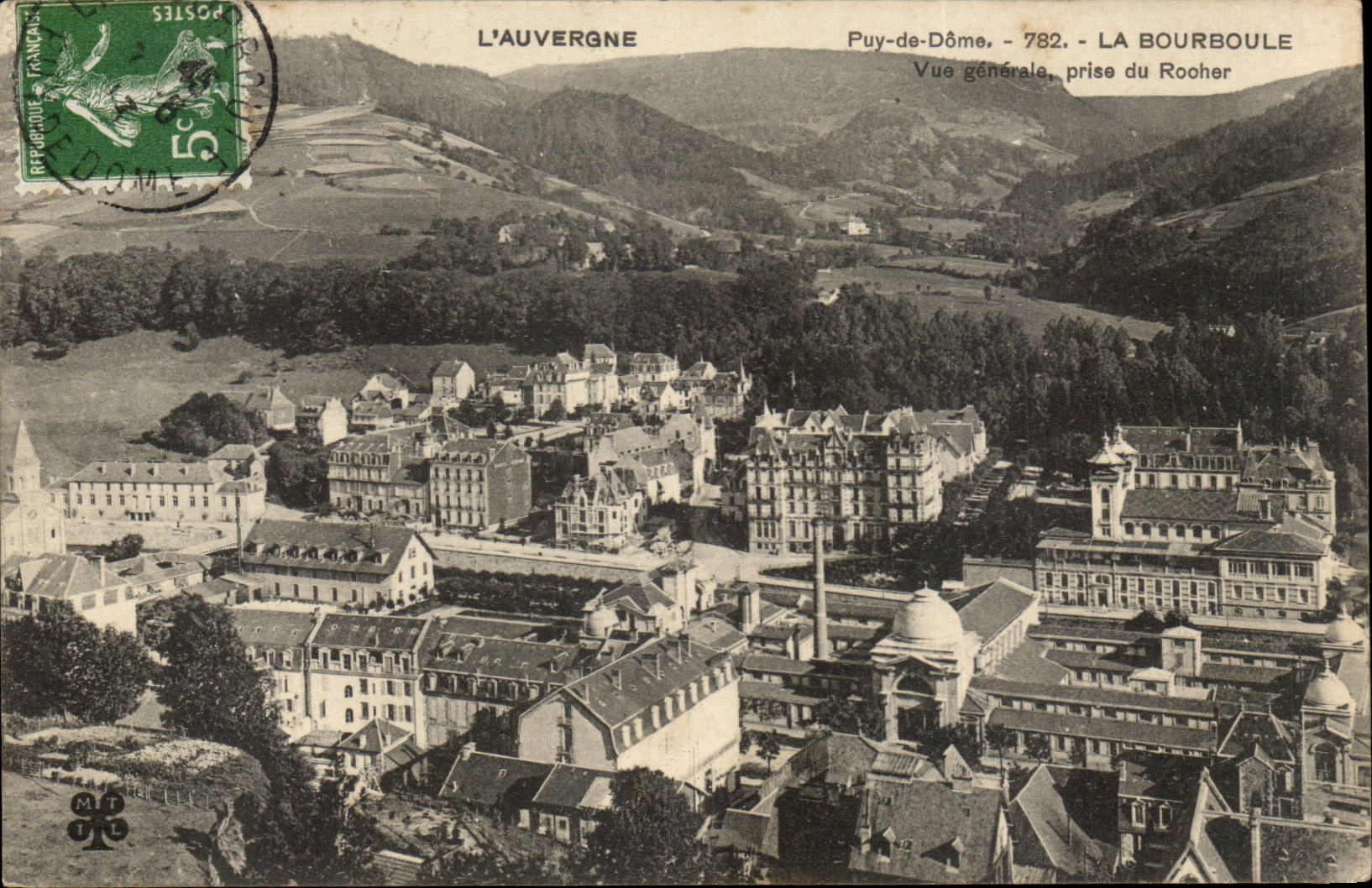 CPA Bourboule die Ansicht vertreten vom Felsen