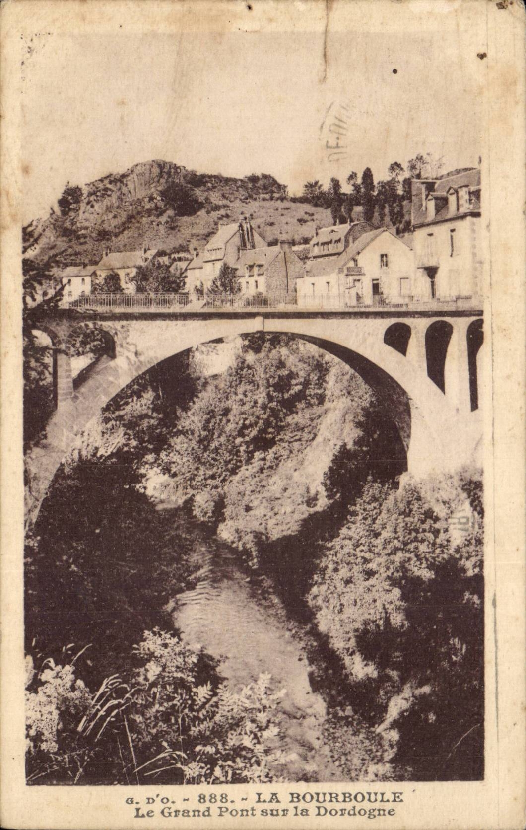 CPA Bourboule die grosse Brucke auf dem Dordogne