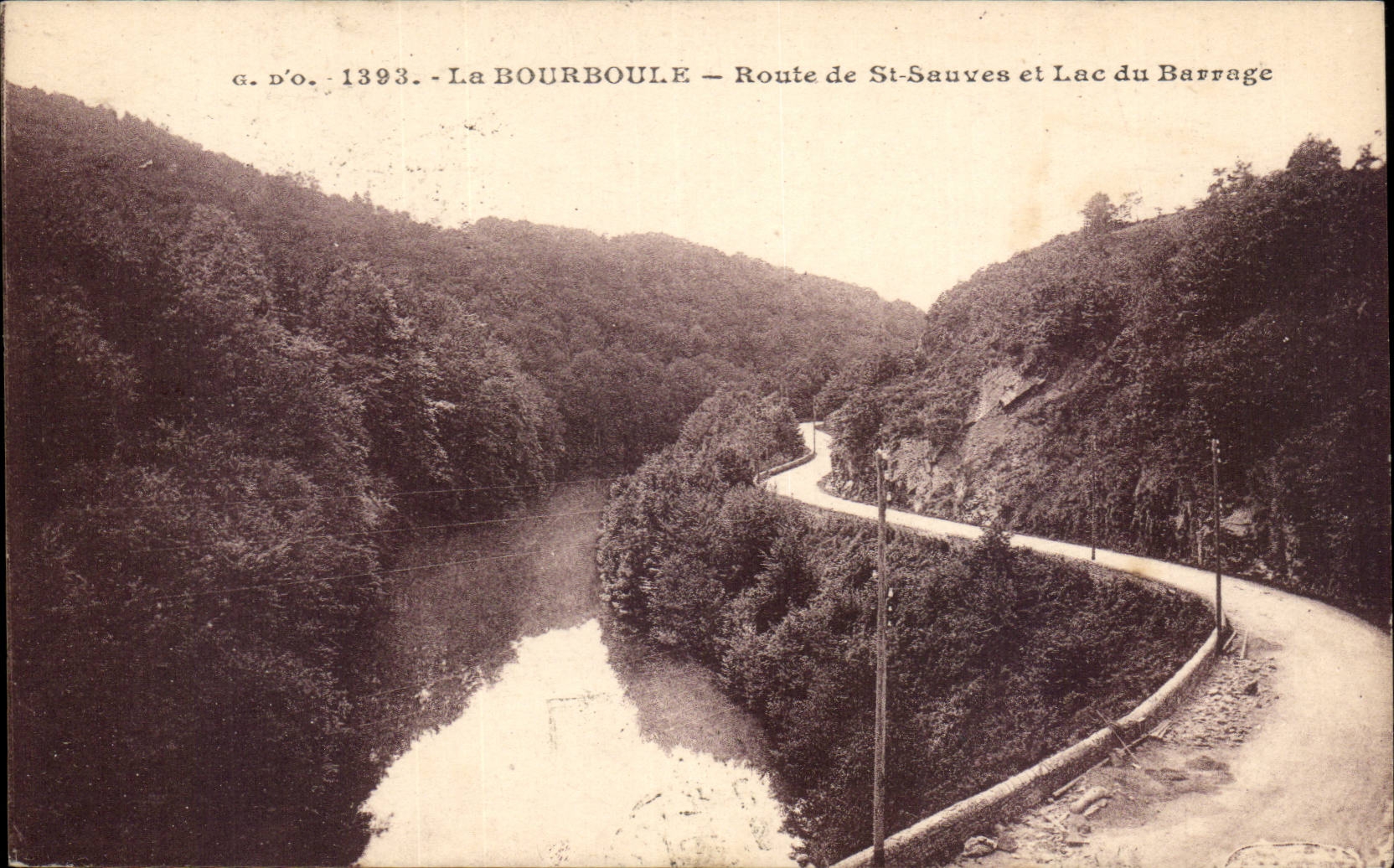 CPA Bourboule Weg von Str speichern und See des Stoppens