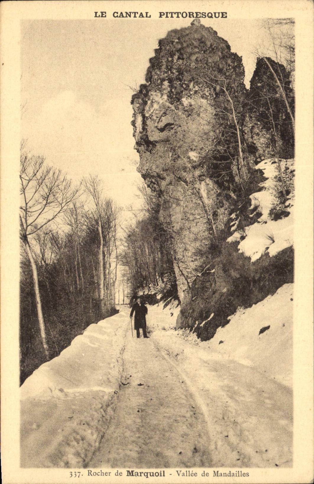 CPA Cantal Rock of Marquoil Valley of Mandailles