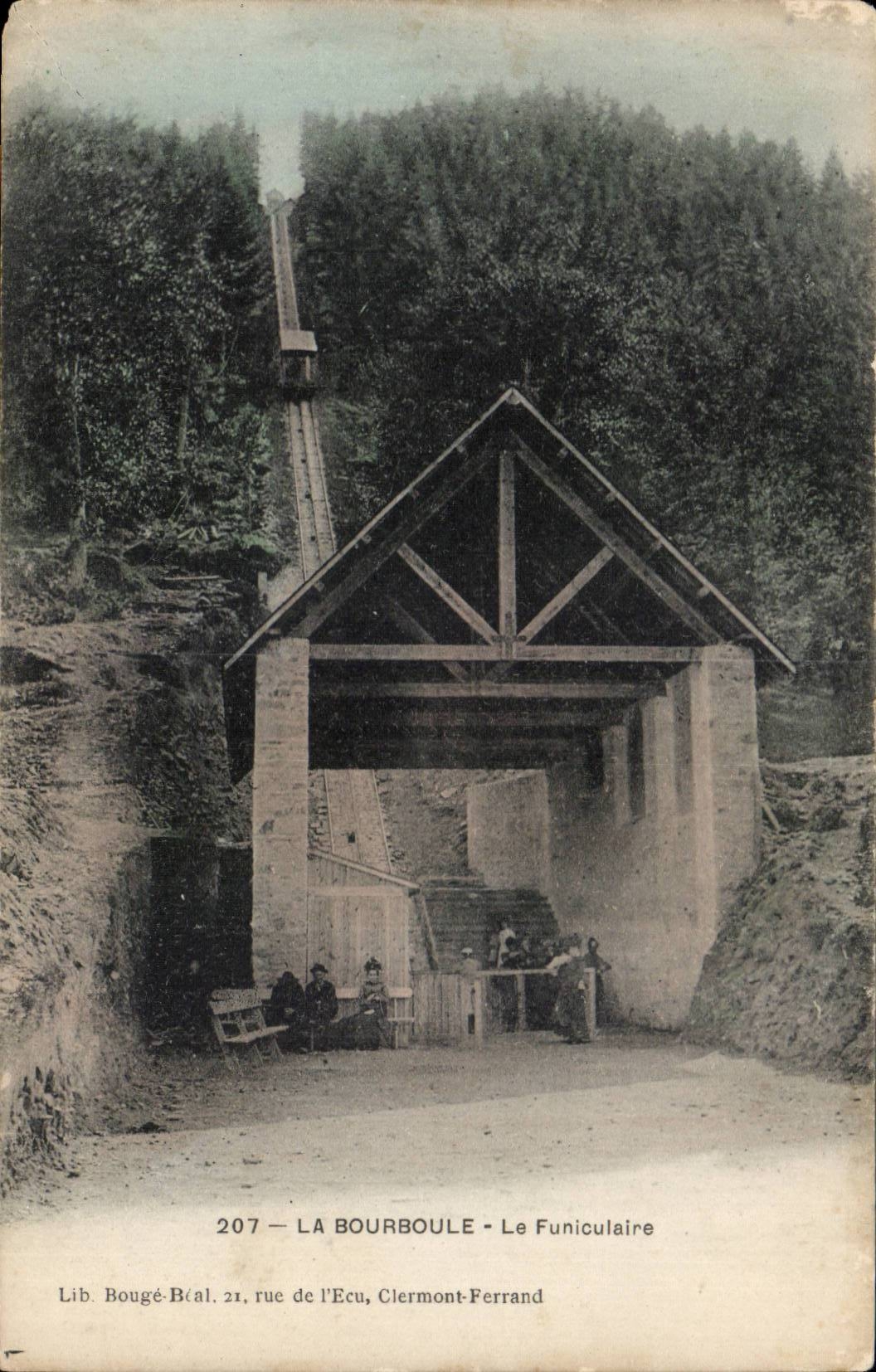 CPA funikulares Bourboule von Charlannes