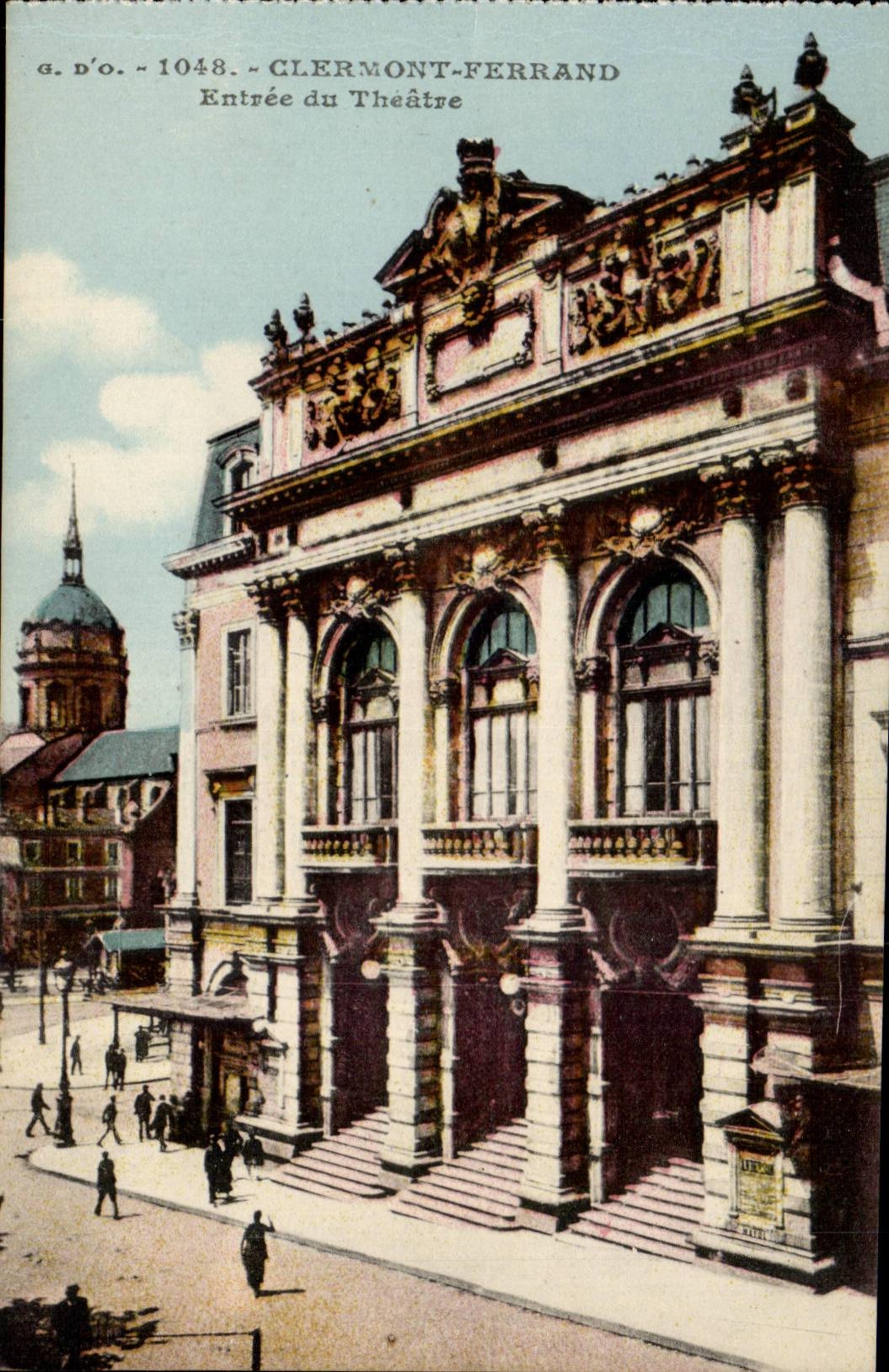 CPA Clermont Ferrand Entrance of the theater