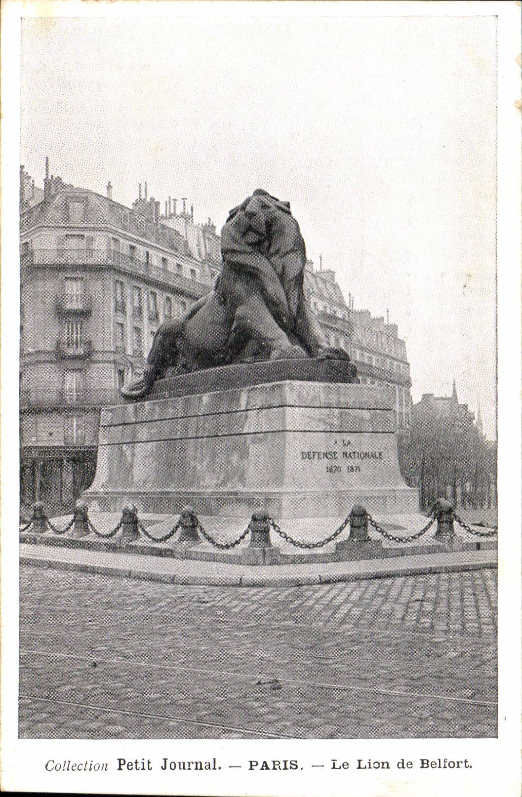 Paris the 14 Lion of Belfort CPA