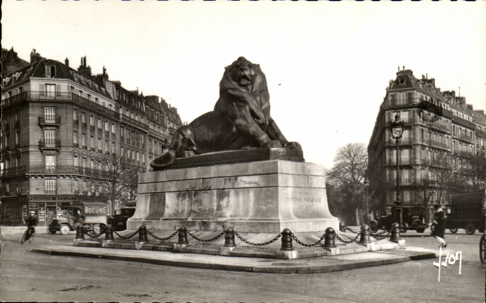 Paris the 14 Lion of Belfort CPA