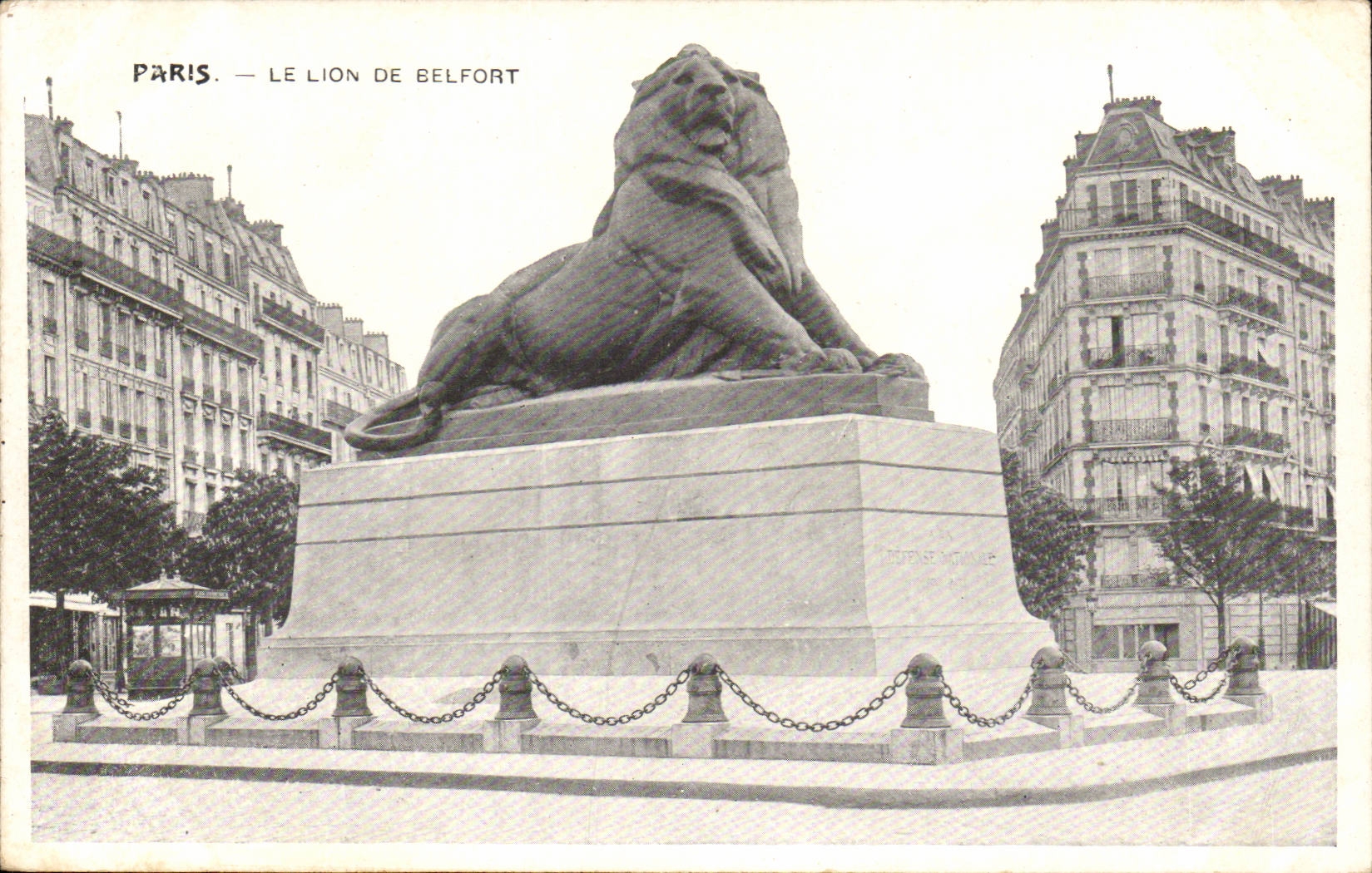 Paris the 14 Lion of Belfort CPA