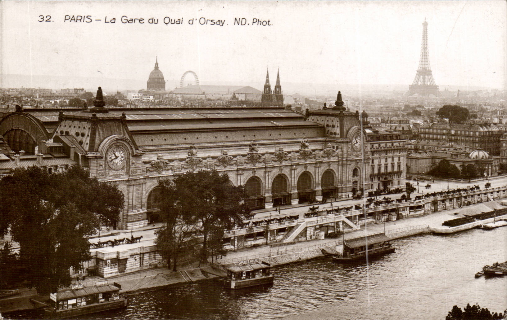 Paris 7 - Train station Quay of Orsay Eiffel Tower - CPA