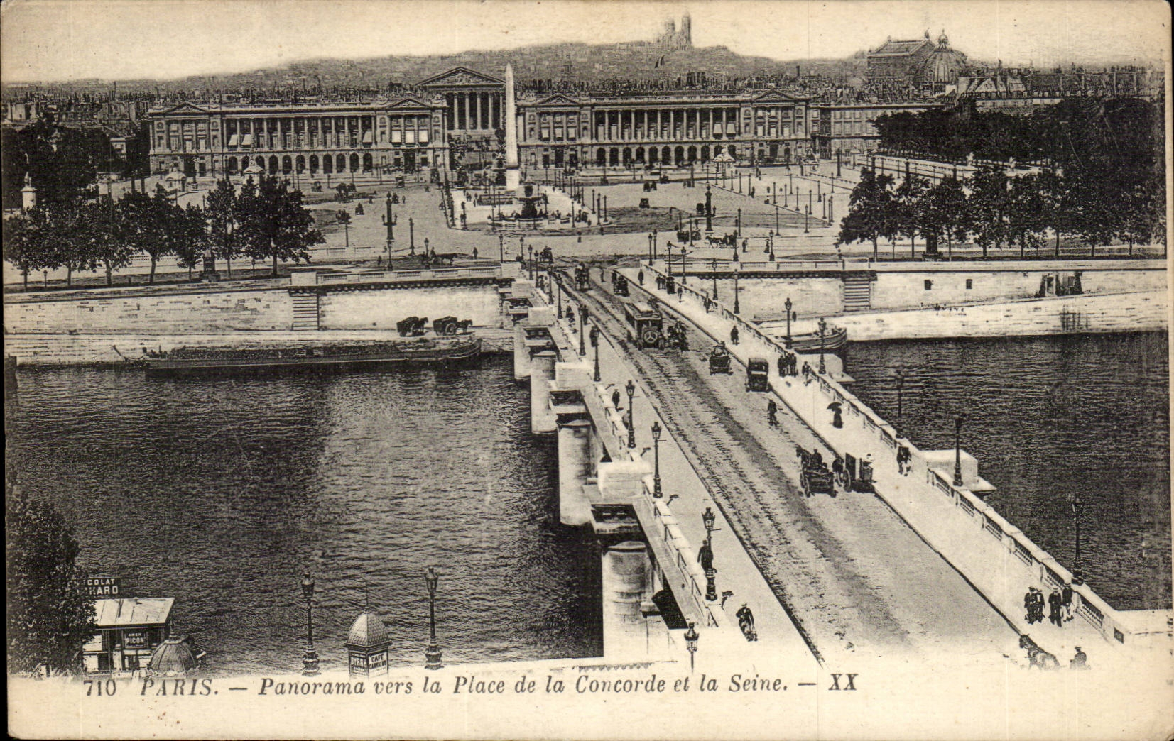 Paris 8 - Panorama towards the Place of the Harmony and the Seine - CPA