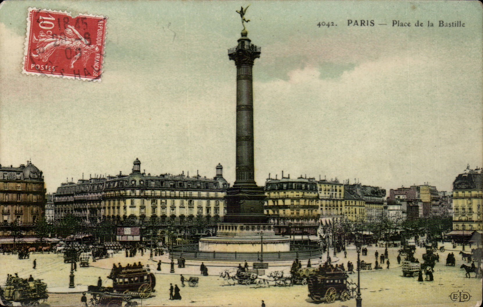 Paris - 10 - Place of the Bastille - CPA