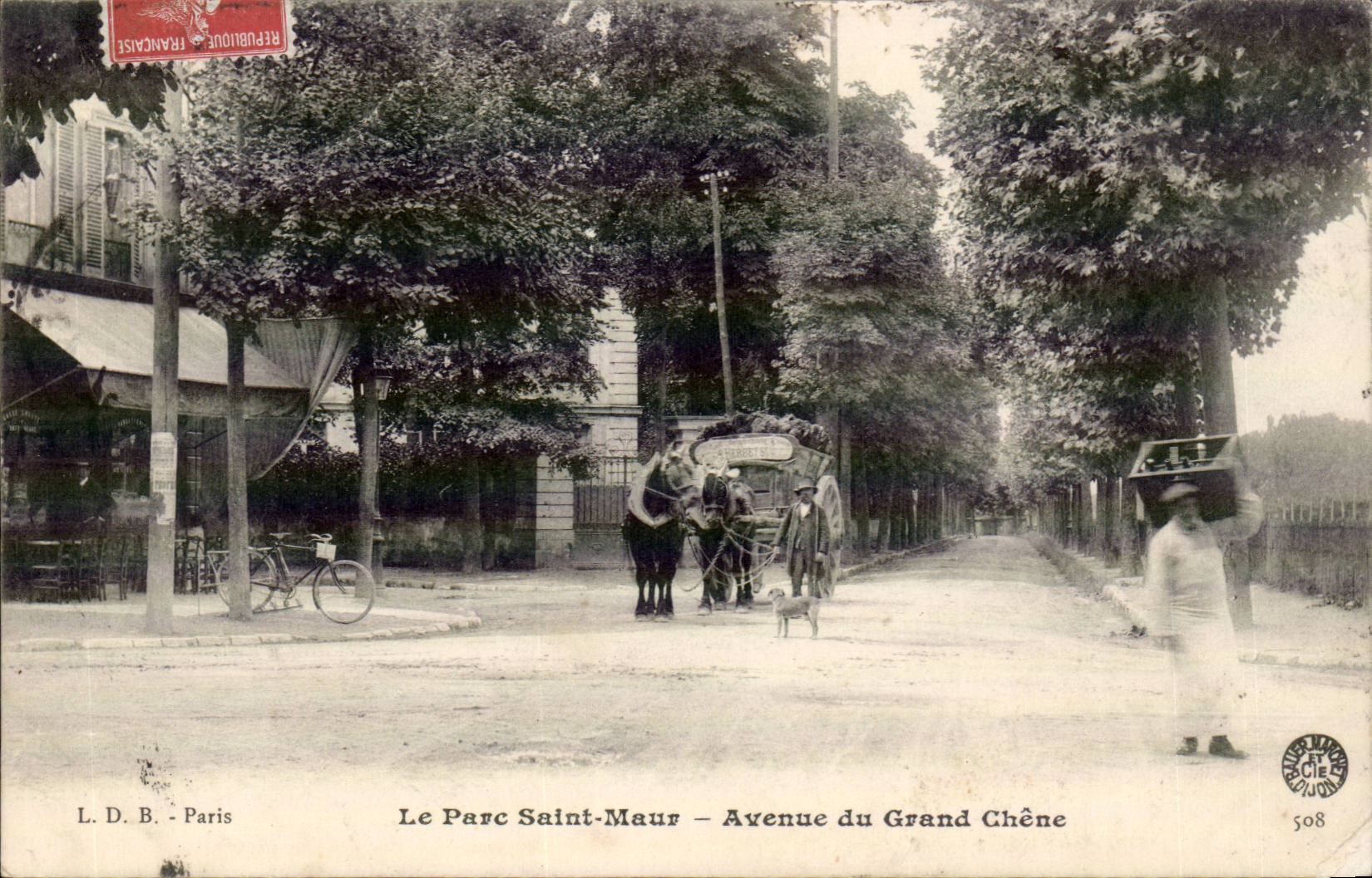 Paris 12 - Parc Saint Maur - Avenue du Grand Chene - Velo - chien - do CPA