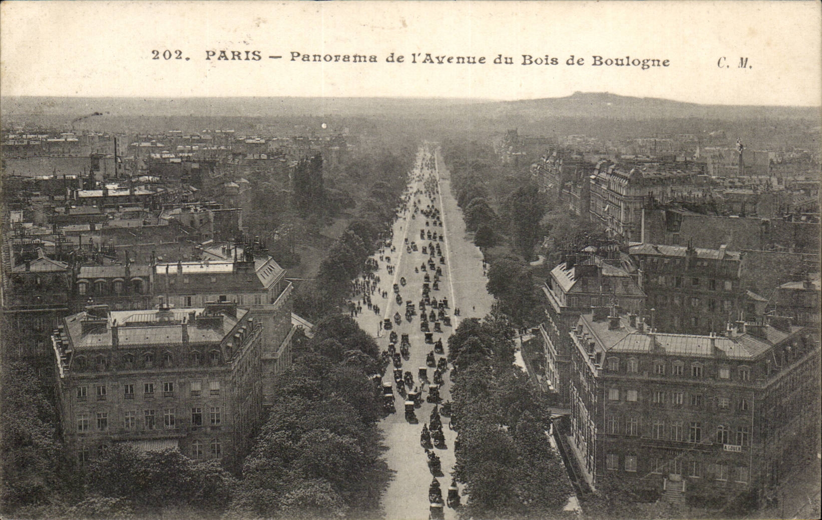 Paris 16 - Panorama de L'Avenue du Bois de Boulogne - CPA 