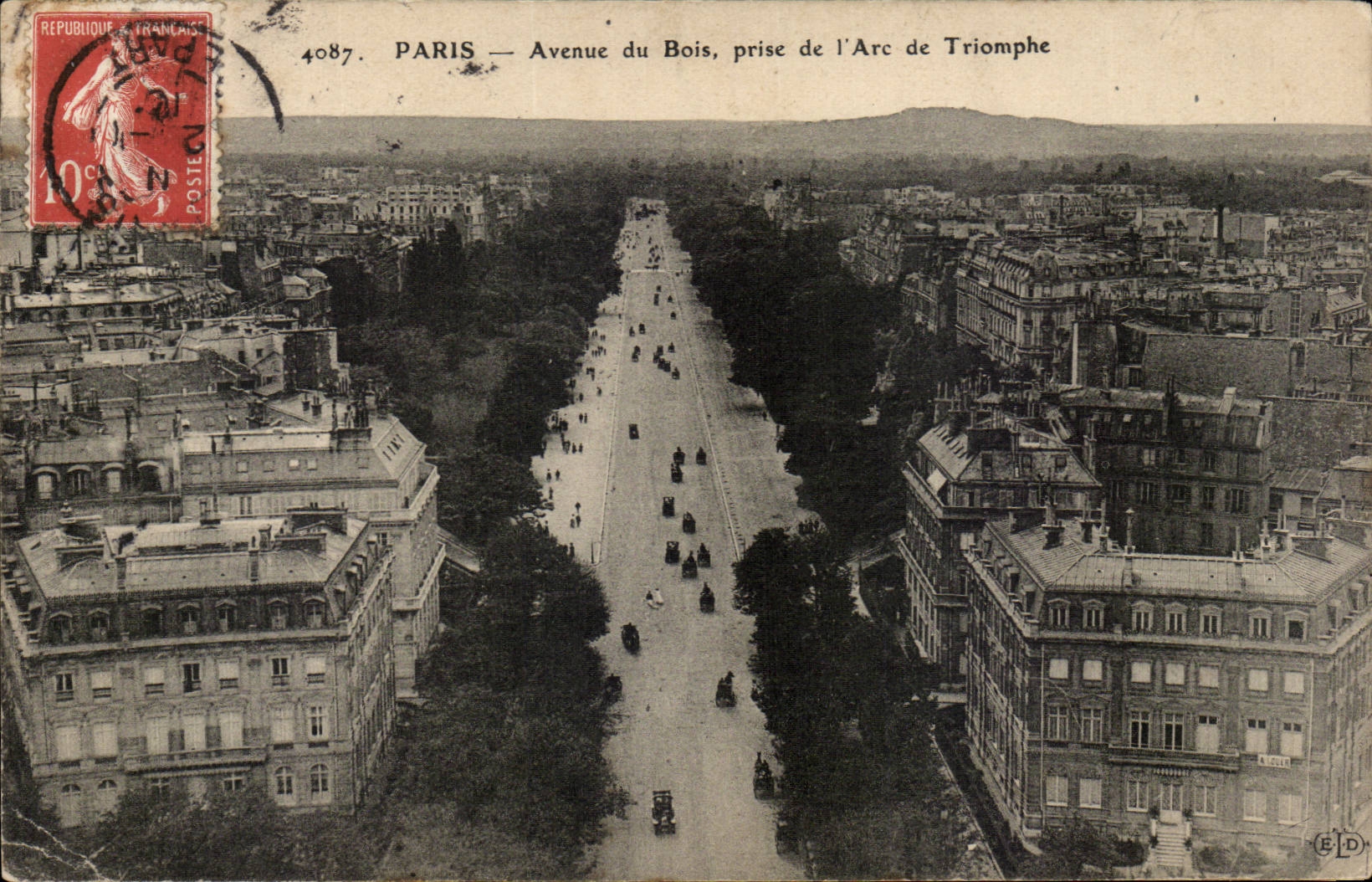 Paris 8 - Avenue of Wood taken of Arc de Triomphe - CPA